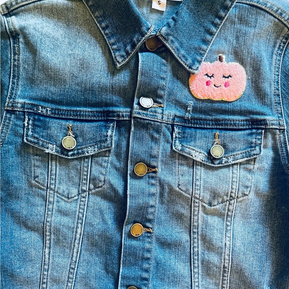 Girls Denim Halloween Jean Jacket Sz:S 11/12 - Picture 4 of 8